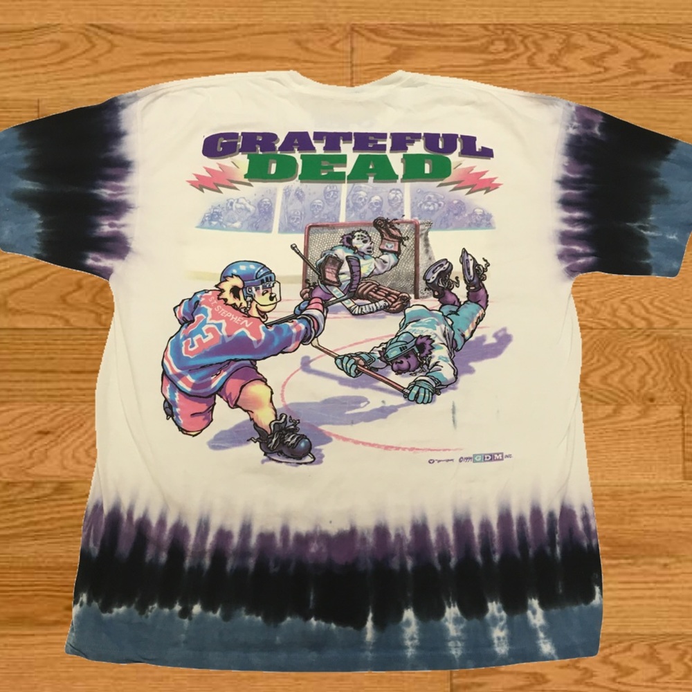 Grateful Dead Steal Your Faceoff Tie Dye Liquid Blue Shirt Size Large - Picture 2 of 9